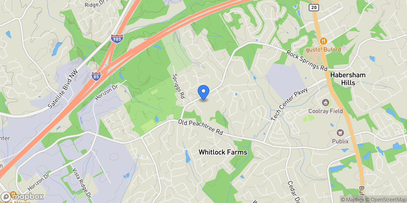 Map showing Lawrenceville, Georgia, United States.