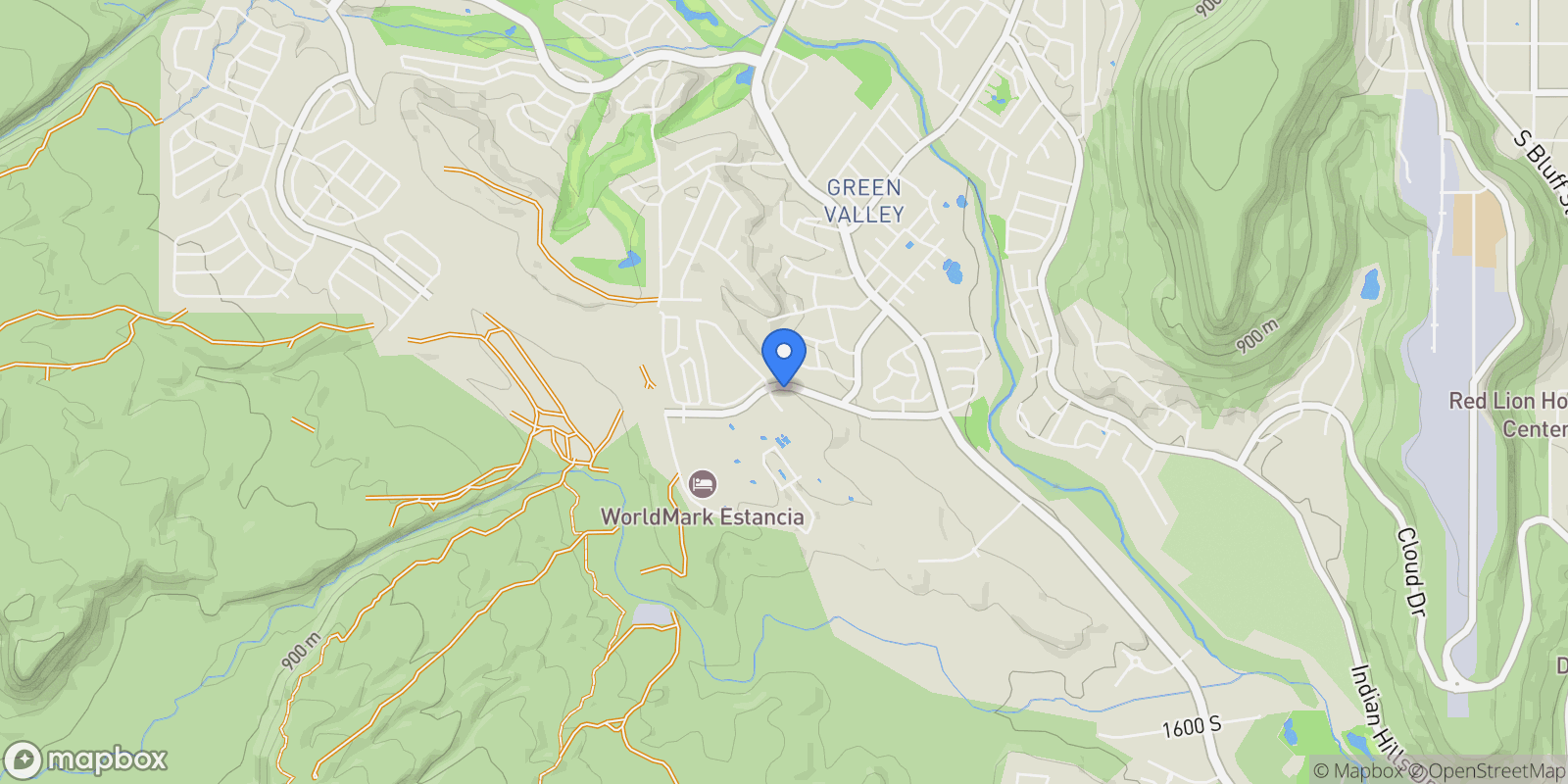 Map showing 1839 W CANYON VIEW DR 204, St. George, Utah, United States.