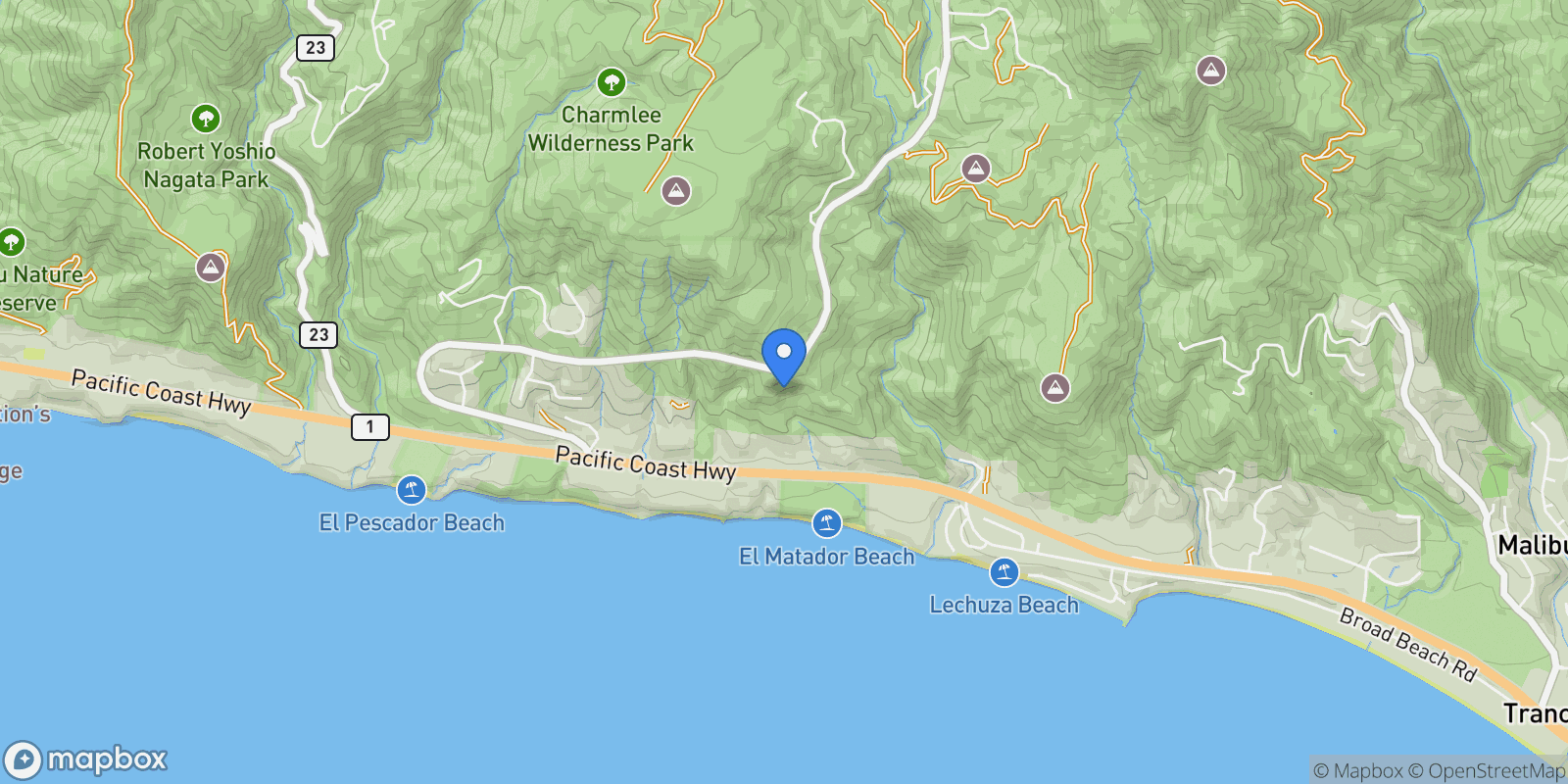 Map showing 4140 Encinal Canyon Road , Malibu, CA 90265, Malibu, California, United States.