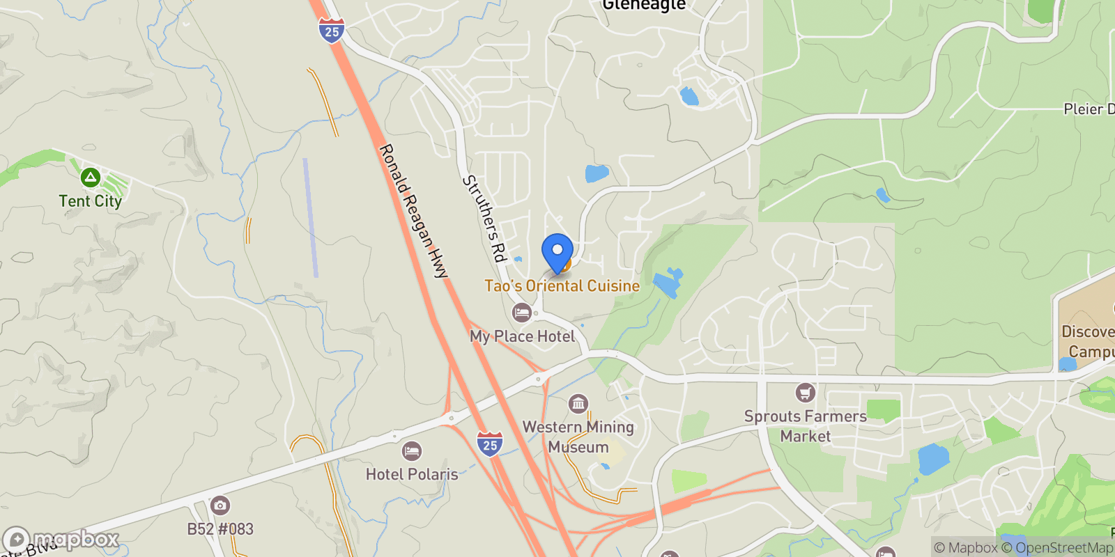 Map showing 286 Luxury Lane, Colorado Springs, Colorado, United States.