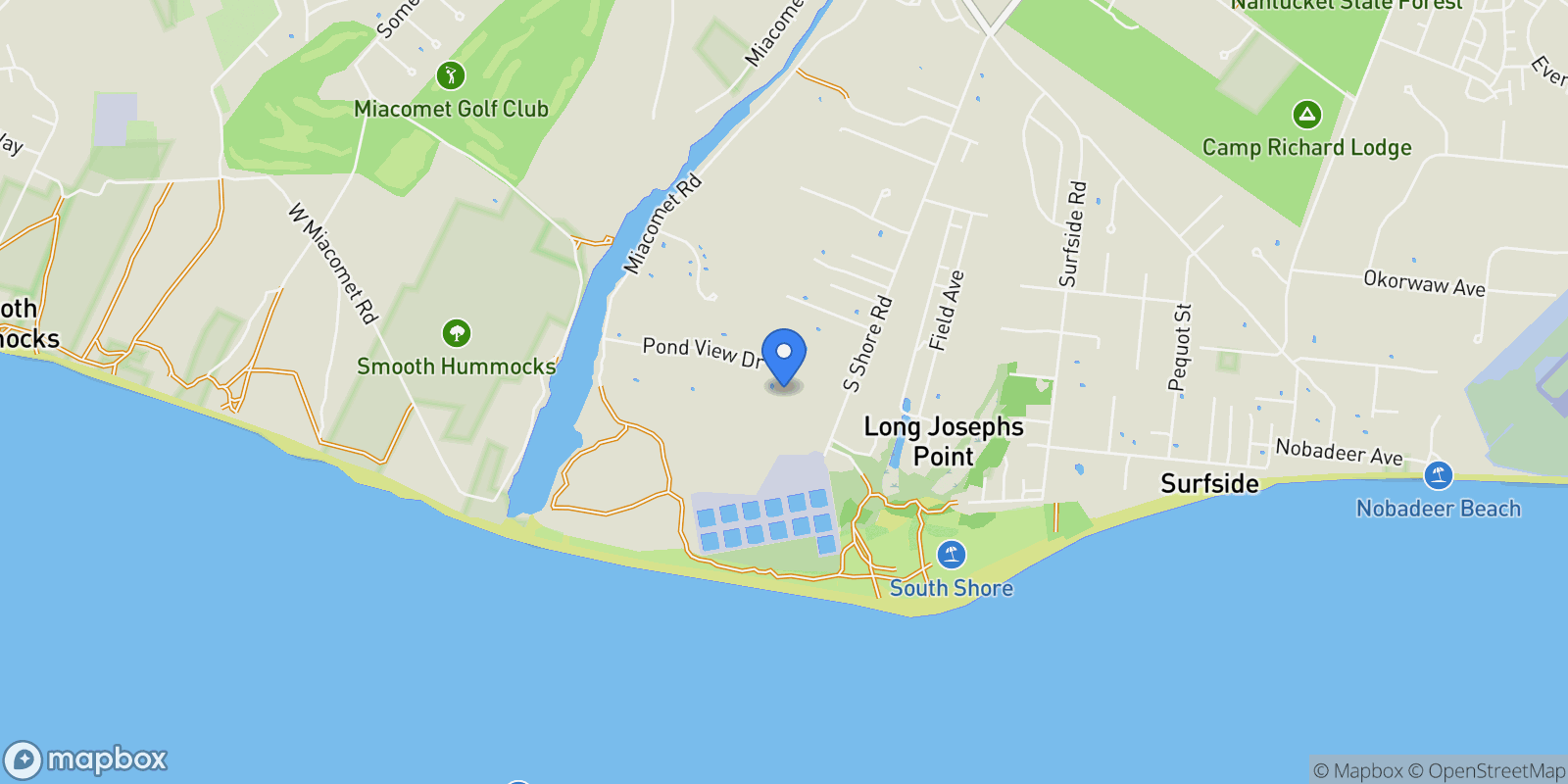Map showing 25 Pond View Dr, Nantucket, MA, 02554, USA, Nantucket, Massachusetts, United States.