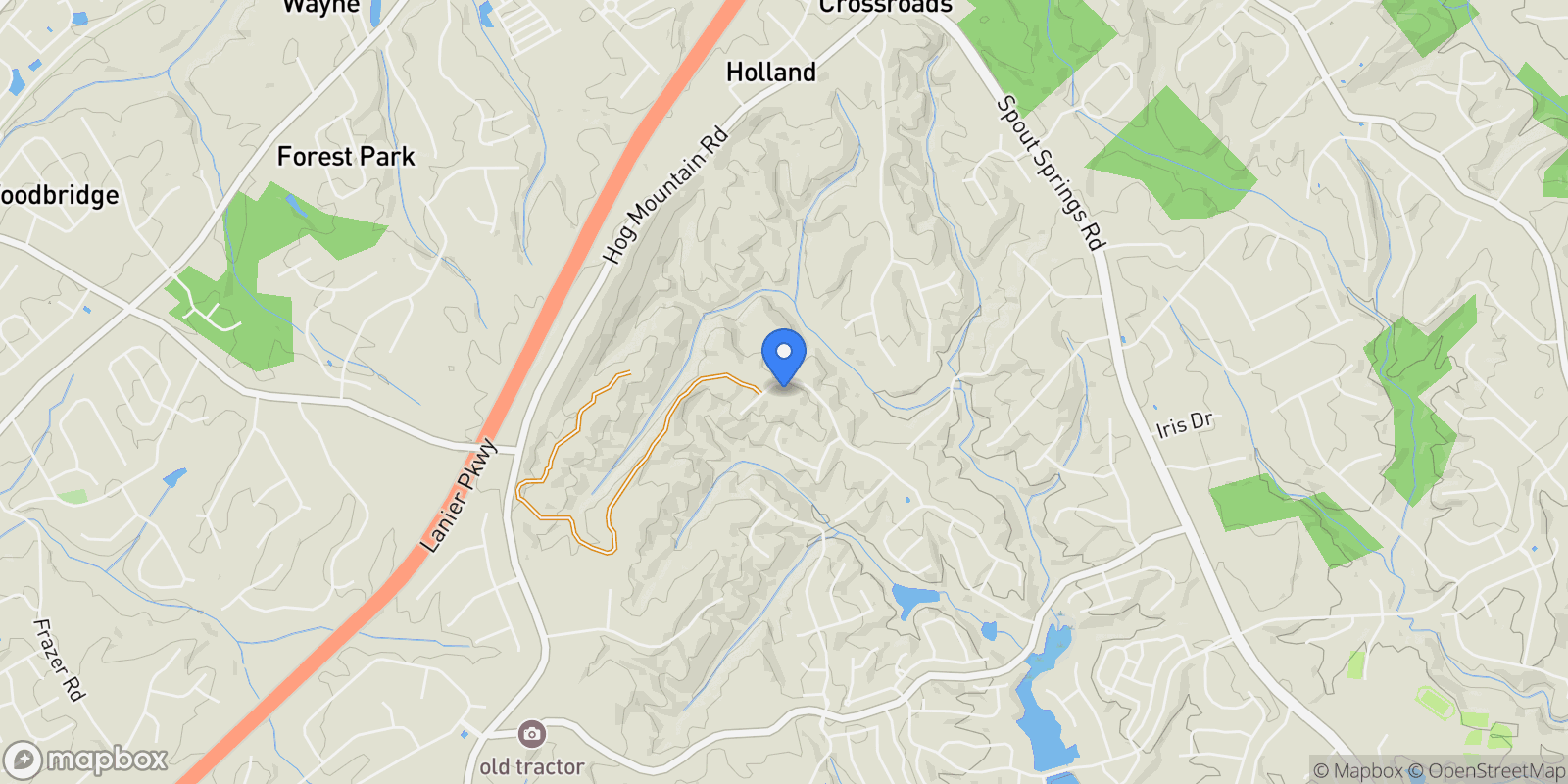 Map showing Flowery Branch, Georgia, United States.