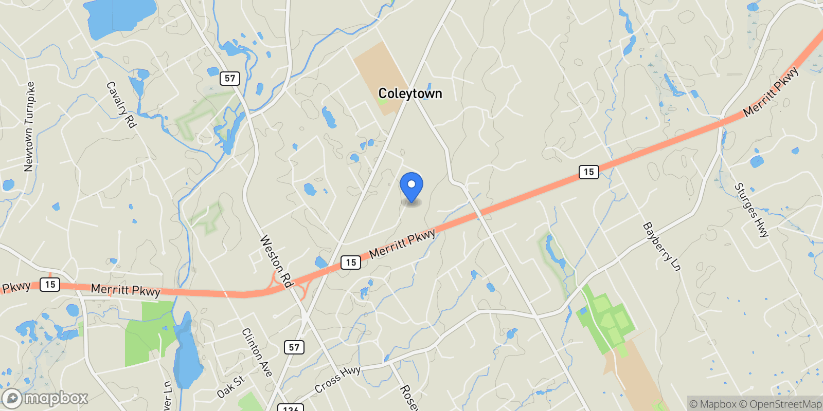 Map showing 24 Warnock Drive, Westport, CT, 06880, USA, Westport, Connecticut, United States.