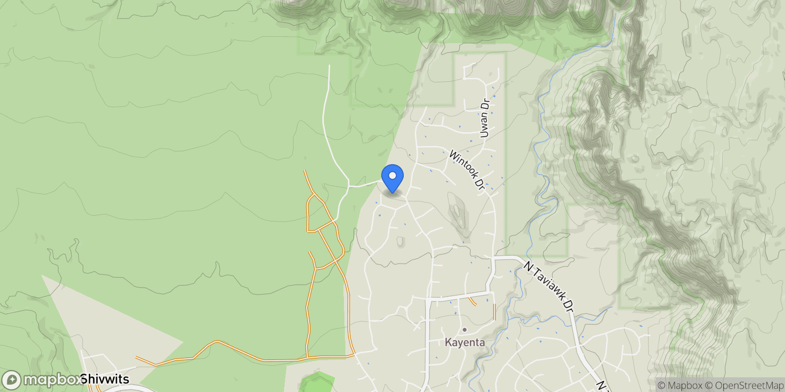Map showing 1657 N KAYENTA DR, Ivins, Utah, United States.