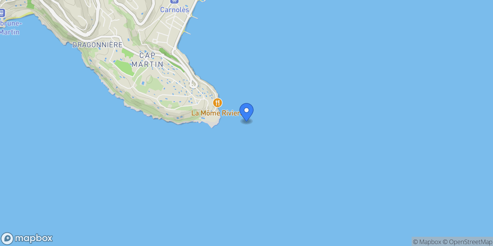 Map showing Roquebrune-Cap-Martin, Provence-Alpes-Côte d'Azur, France.