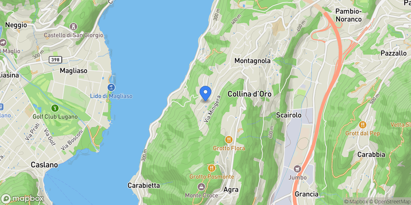 Map showing Via Marianda, Collina d'Oro, Ticino, Switzerland.