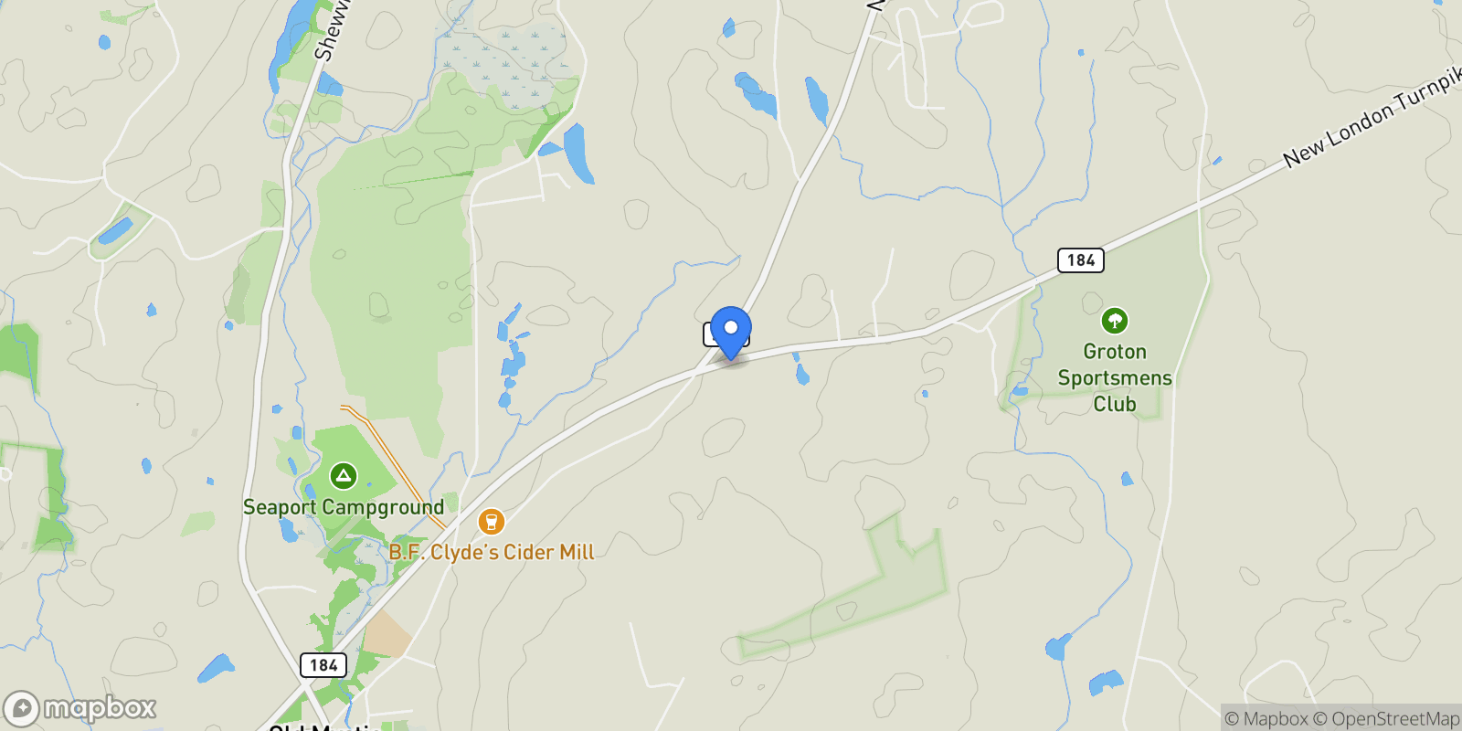 Map showing 244 New London Turnpike, Stonington, CT, 06378, USA, Stonington, Connecticut, United States.