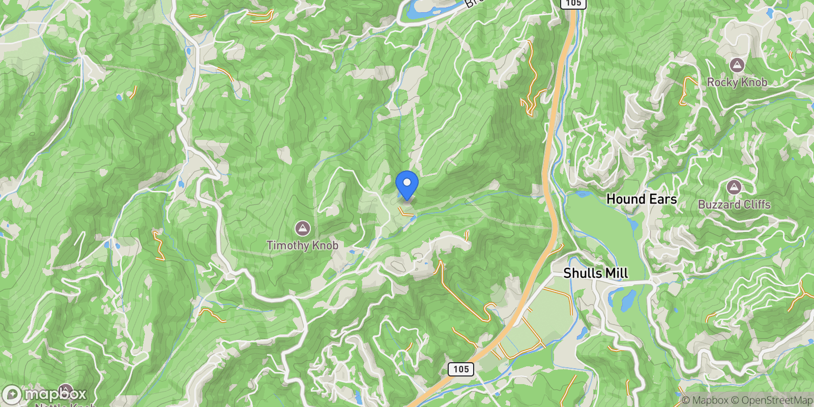 Map showing 762 George Eggers Road, Banner Elk, NC 28604, Banner Elk, North Carolina, United States.