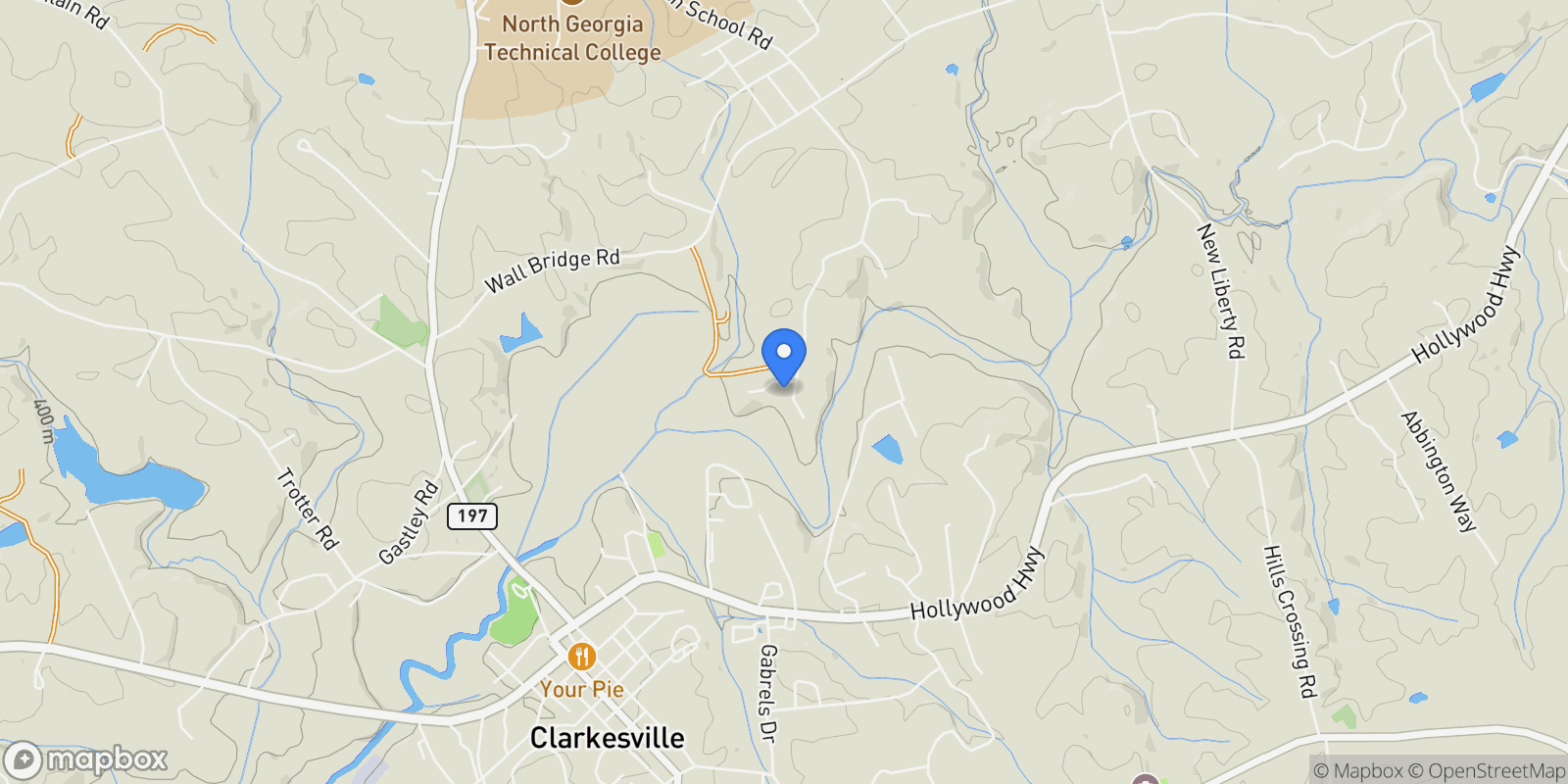 Map showing Clarkesville, Georgia, United States.