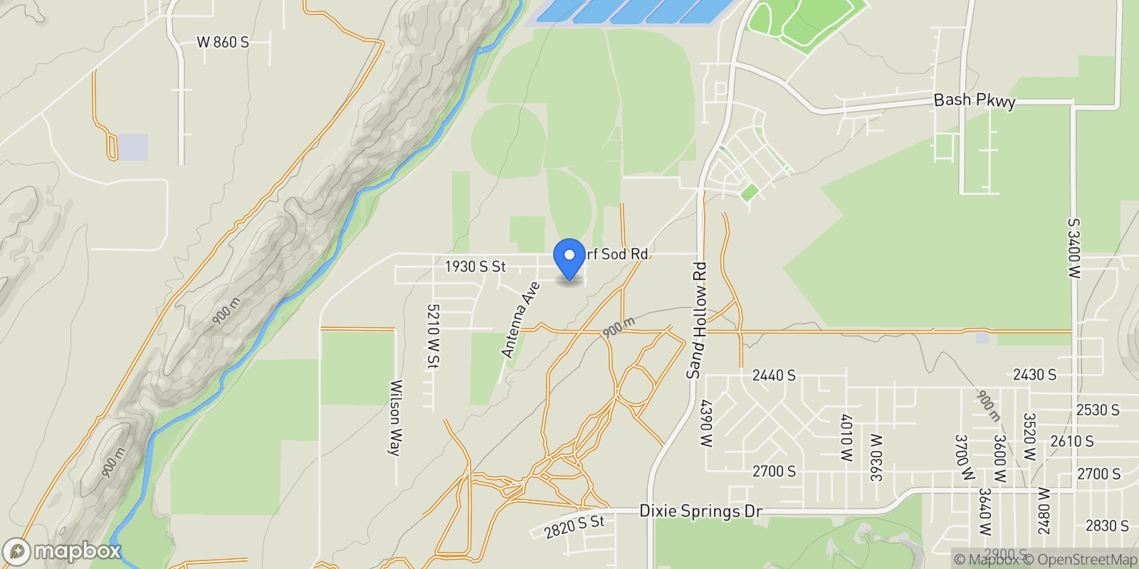 Map showing 4783 W 2020 S, Hurricane, Utah, United States.