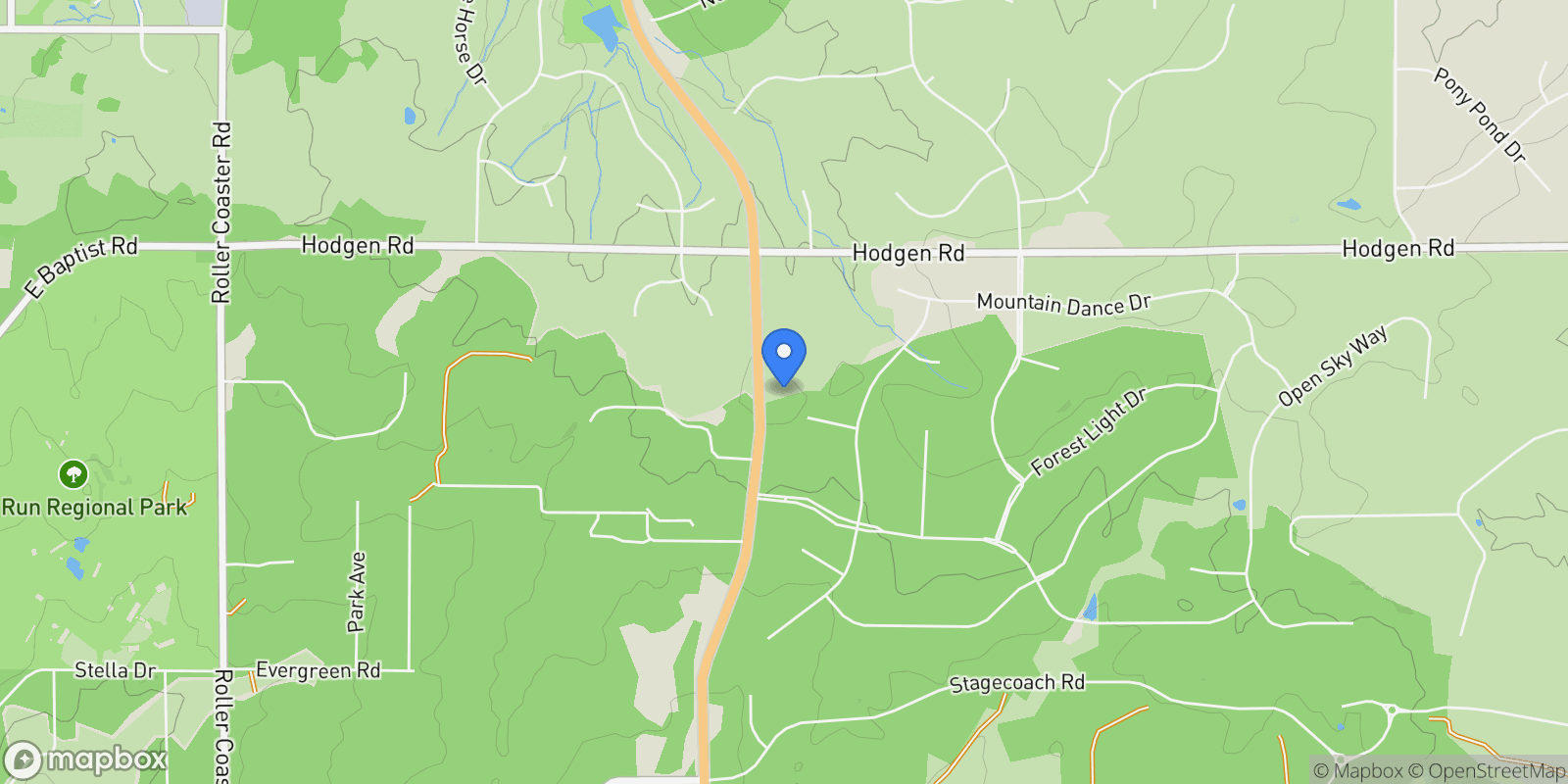 Map showing 3930 Serenity Place, Colorado Springs, Colorado, United States.