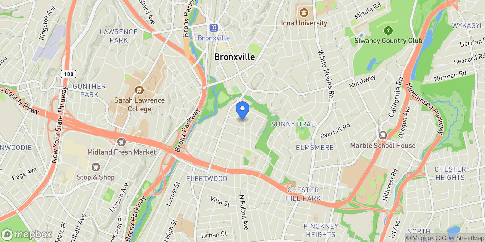 Map showing 144 Douglas Place, Mount Vernon, NY, 10552, USA, Bronxville, New York, United States.