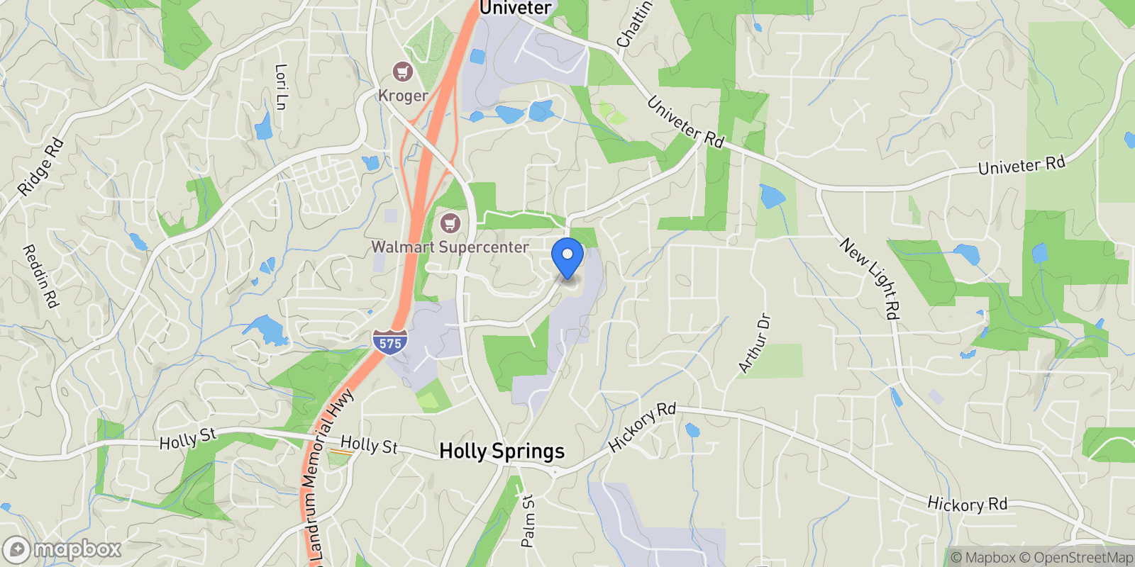 Map showing Canton, Georgia, United States.