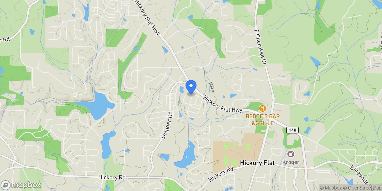 Map showing Canton, Georgia, United States.