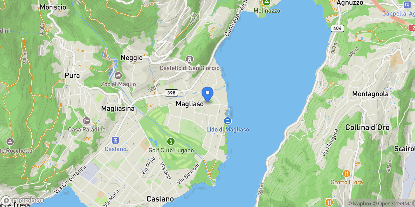 Map showing Via Campagnora, Magliaso, Ticino, Switzerland.
