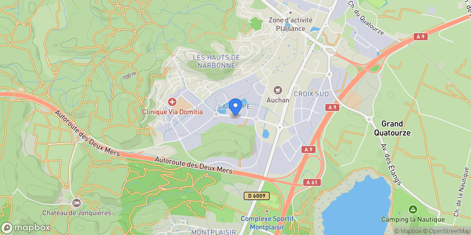 Map showing Narbonne, Narbonne, Narbonne, Occitanie, France.