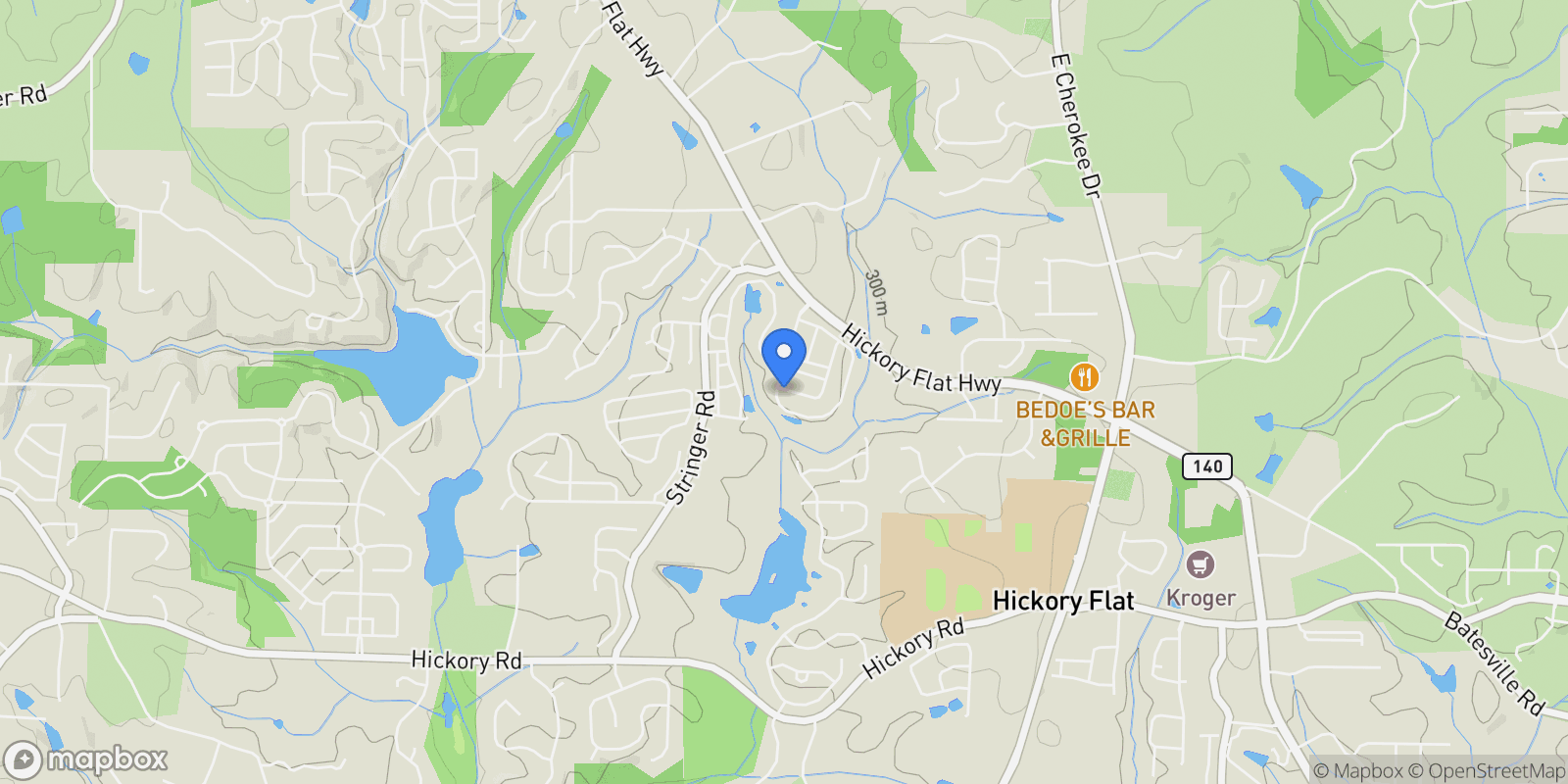 Map showing Canton, Georgia, United States.