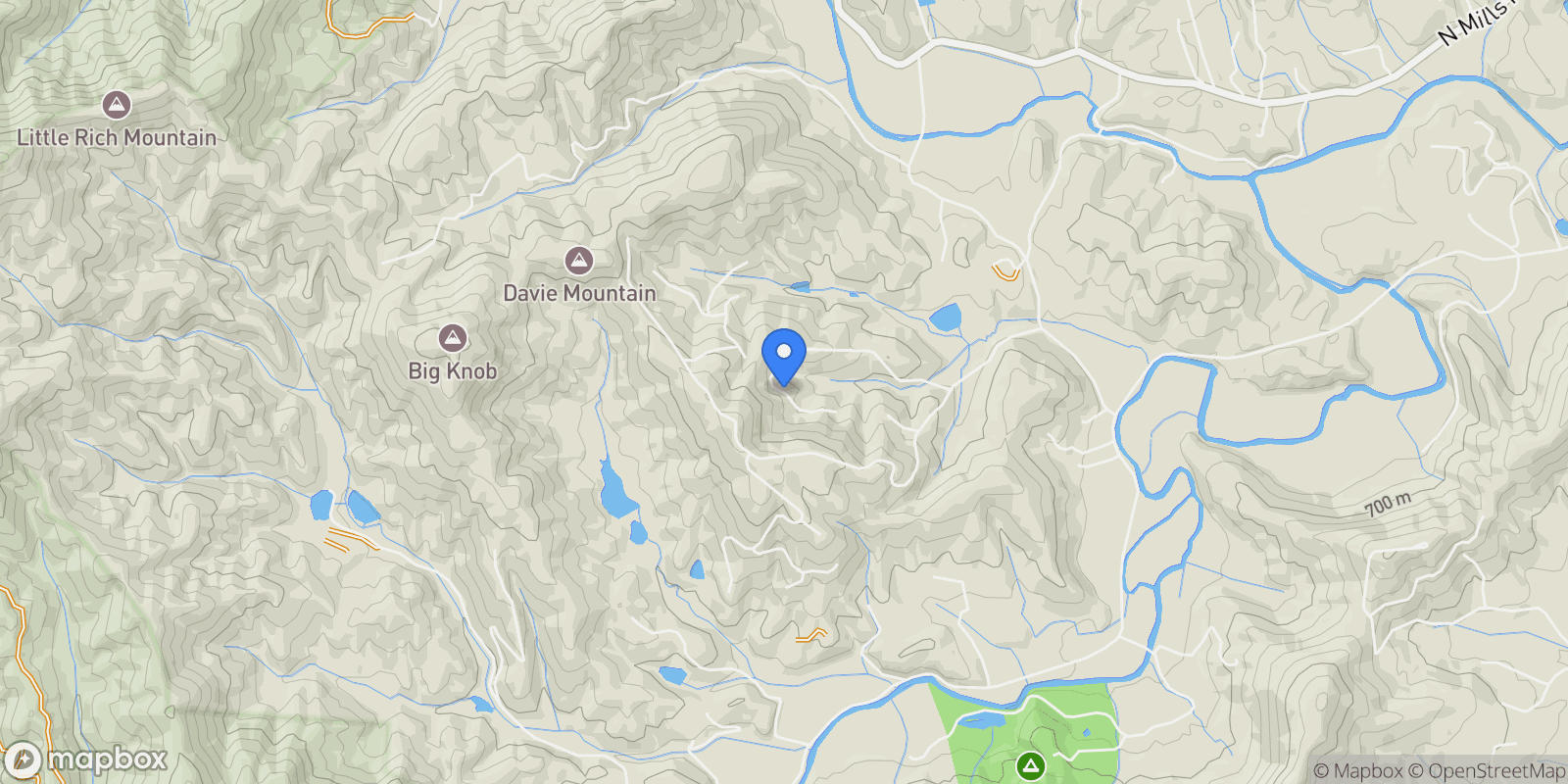 Map showing 0 Shining Rock Path 11, Horse Shoe, North Carolina, United States.