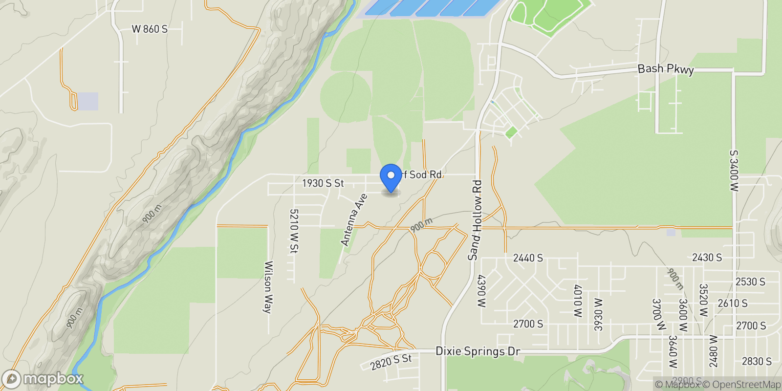 Map showing 4769 W 2020 S, Hurricane, Utah, United States.