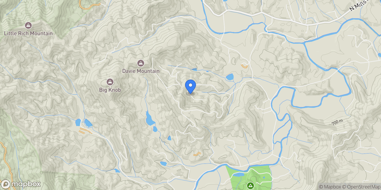 Map showing 0 Shining Rock Path 12, Horse Shoe, North Carolina, United States.