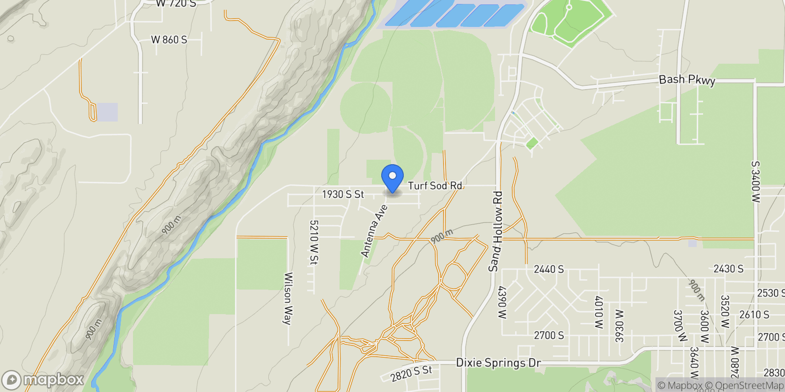 Map showing 4855 W 1930 S, Hurricane, Utah, United States.