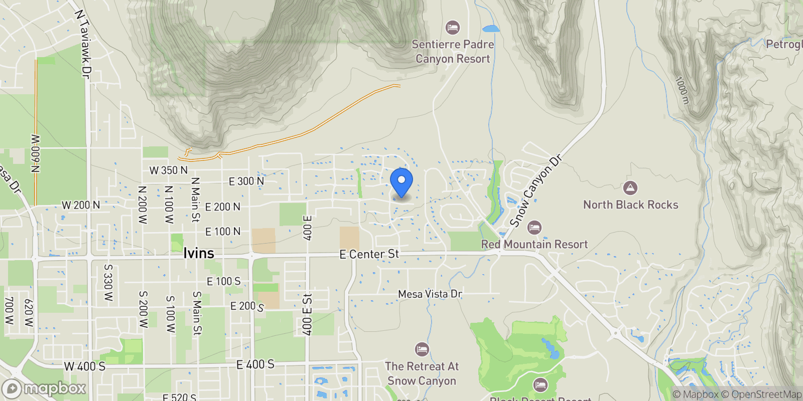 Map showing 771 E PALISADES CIR, Ivins, Utah, United States.
