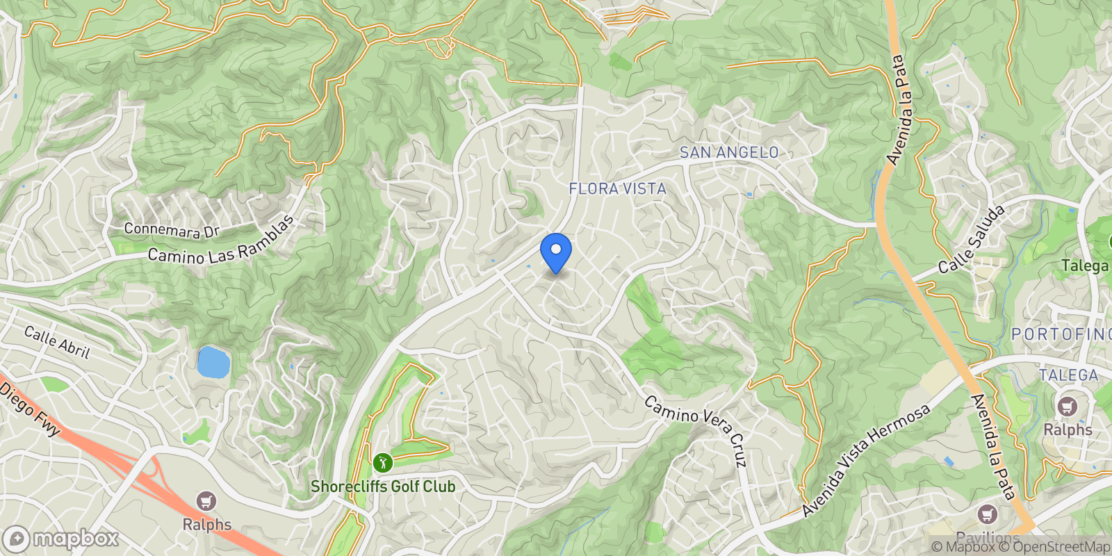 Map showing 1200 Cerca, San Clemente, CA 92673, San Clemente, California, United States.