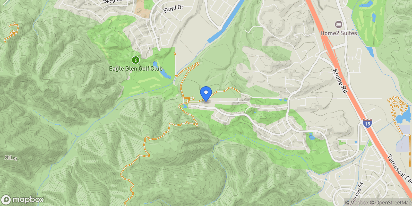 Map showing 7557 Summer Day, Corona, CA 92883, Corona, California, United States.