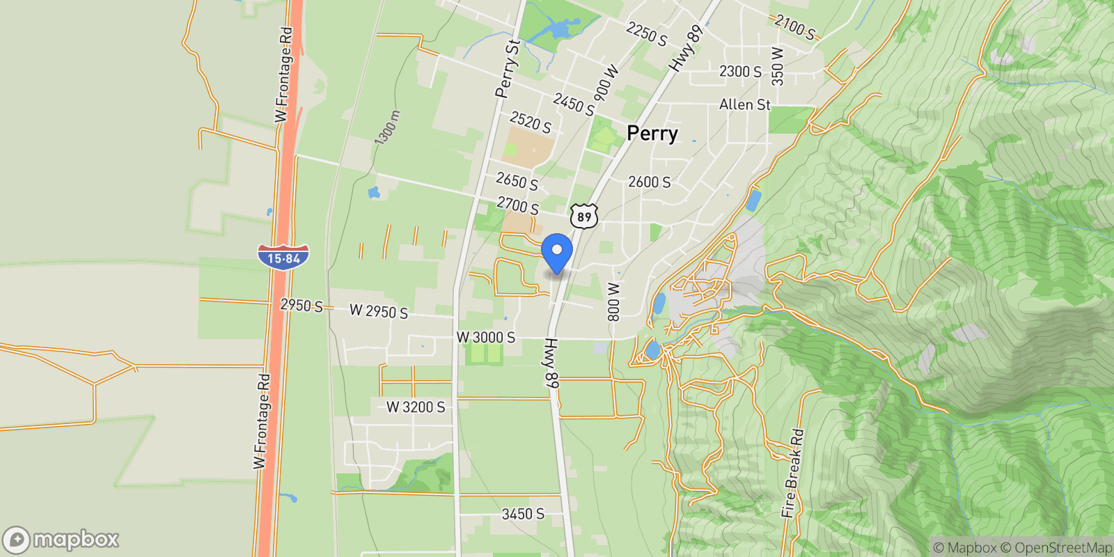 Map showing 2855 S 1000 ST W, Brigham City, Utah, United States.