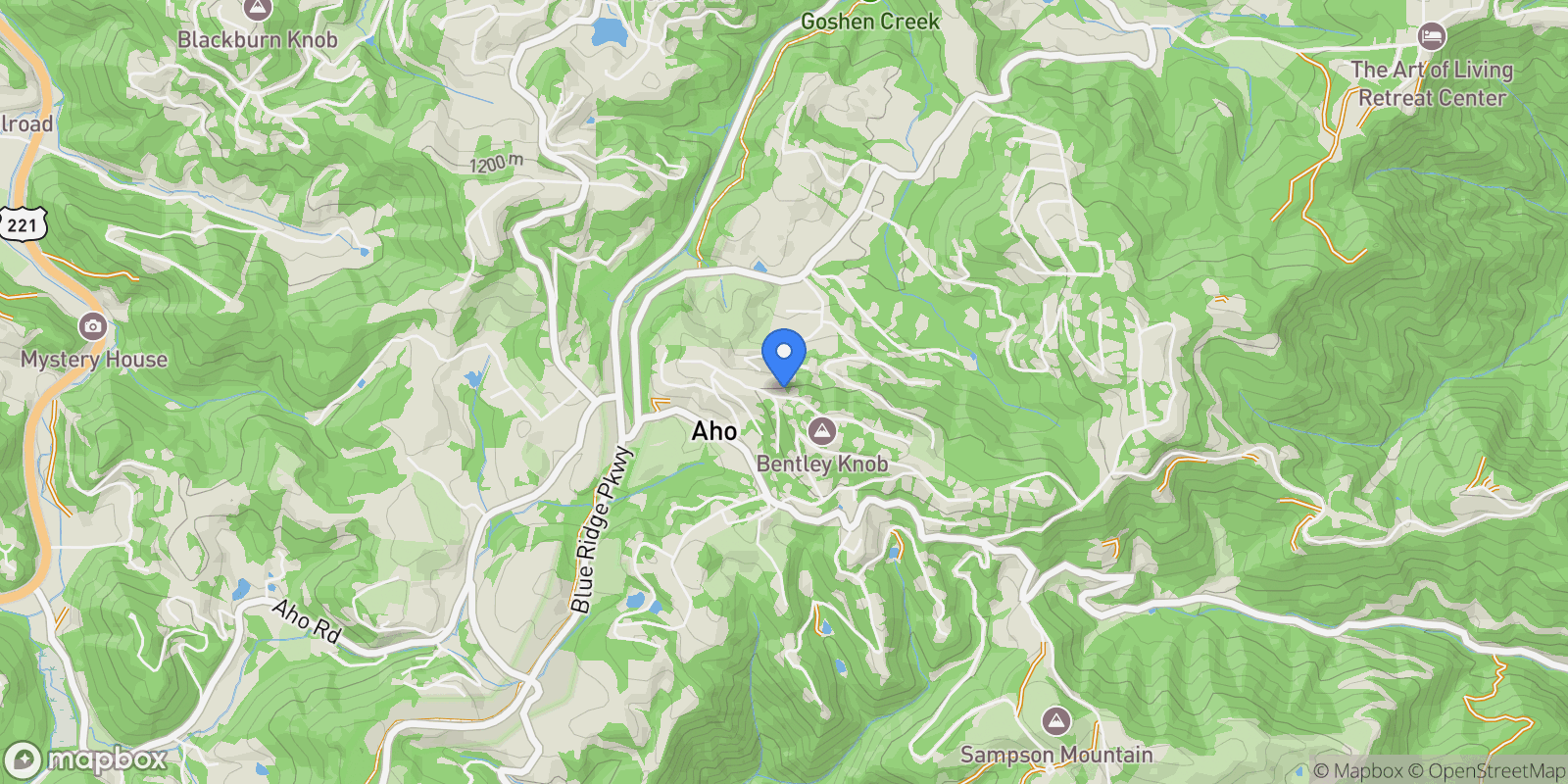 Map showing 305 High Peak Drive, Boone, NC 28607, Boone, North Carolina, United States.