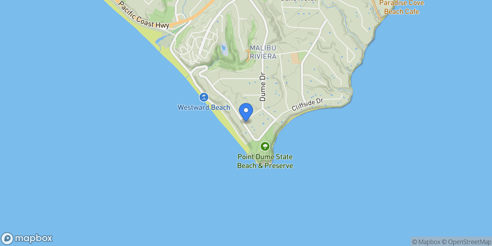 Map showing 7310 Birdview Avenue , Malibu, CA 90265, Malibu, California, United States.