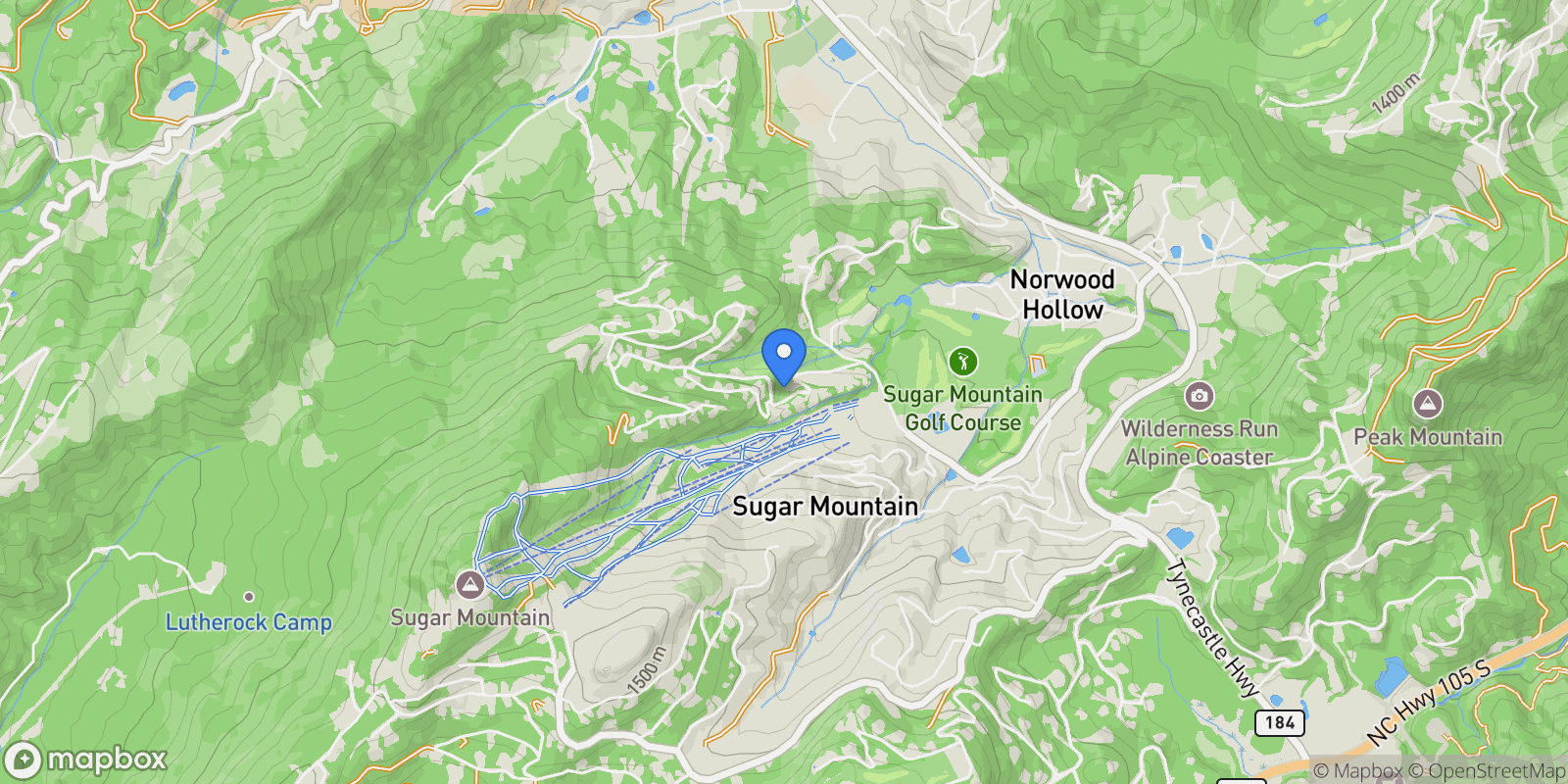 Map showing 1358 Sugar Mountain Drive, Banner Elk, North Carolina, United States.