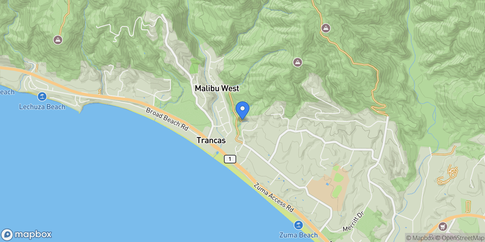 Map showing 6361 Sea Star Drive, Malibu, CA 90265, Malibu, California, United States.