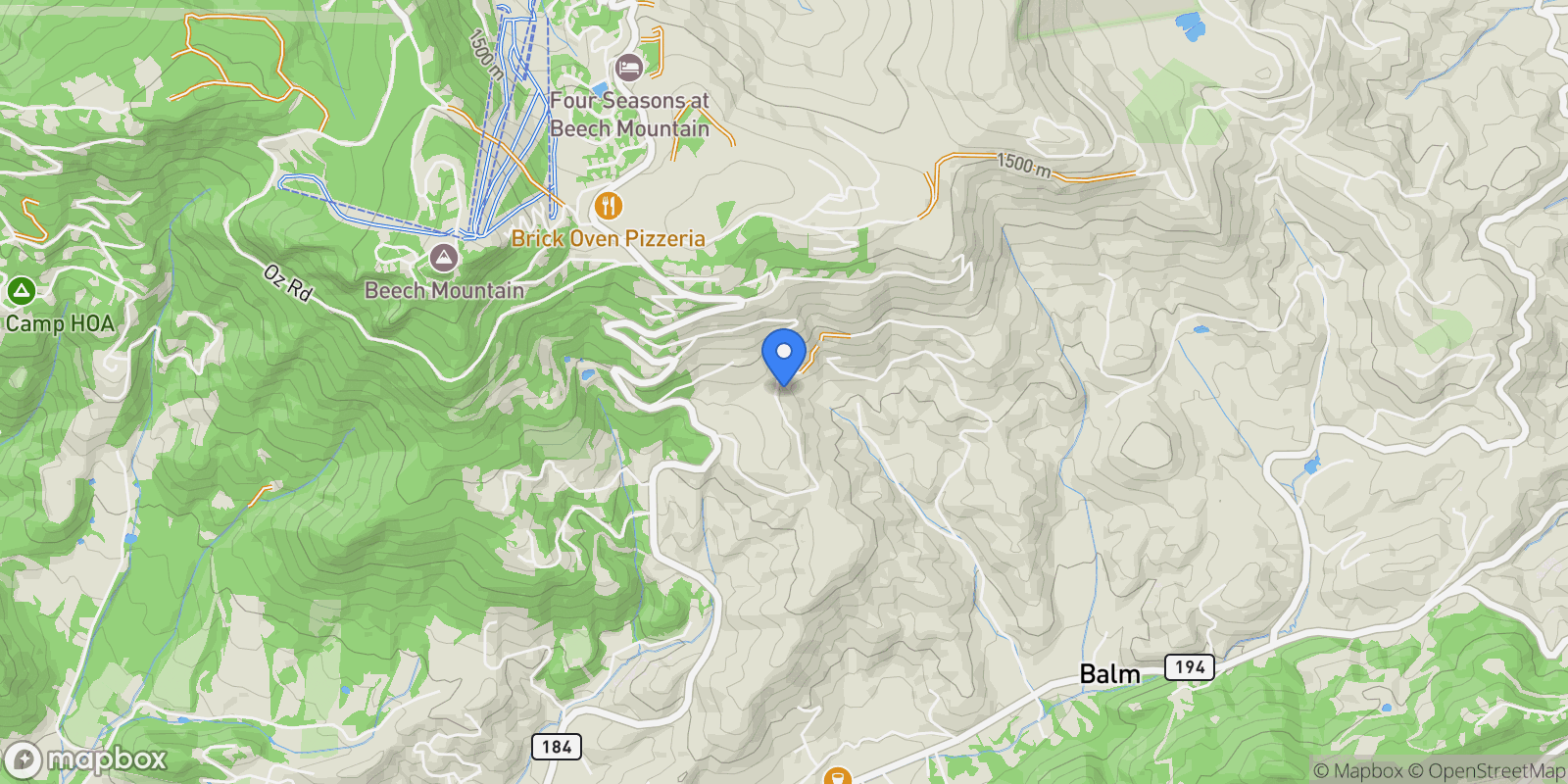 Map showing 584 Grey Fox Ridge Road, Banner Elk, NC 28604, Banner Elk, North Carolina, United States.