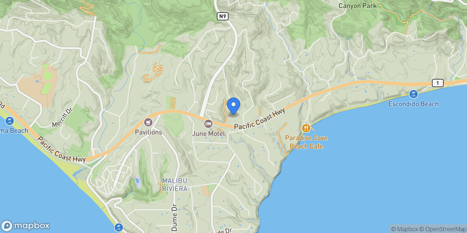 Map showing 28711 Pacific Coast Highway 10, Malibu, CA 90265, Malibu, California, United States.