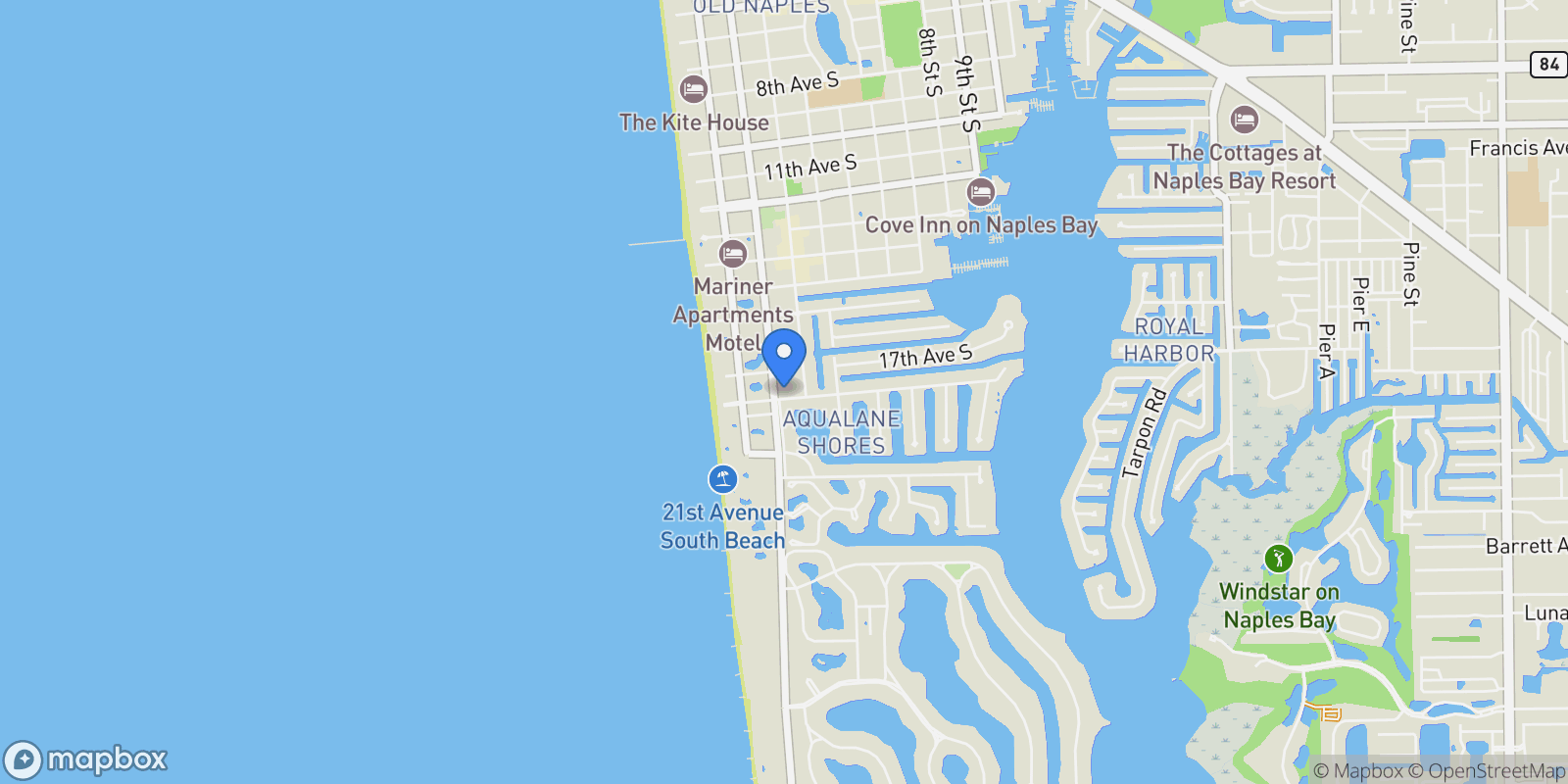 Map showing 1795 Gordon DR, Naples, FL, 34102, USA, Naples, Florida, United States.