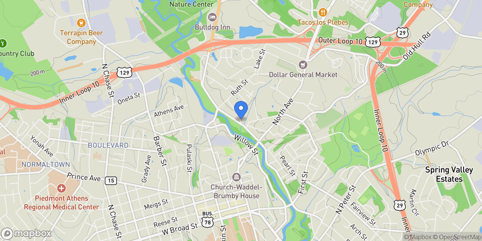 Map showing 118 Ruth Drive #140, Athens, GA 30601, Athens, Georgia, United States.