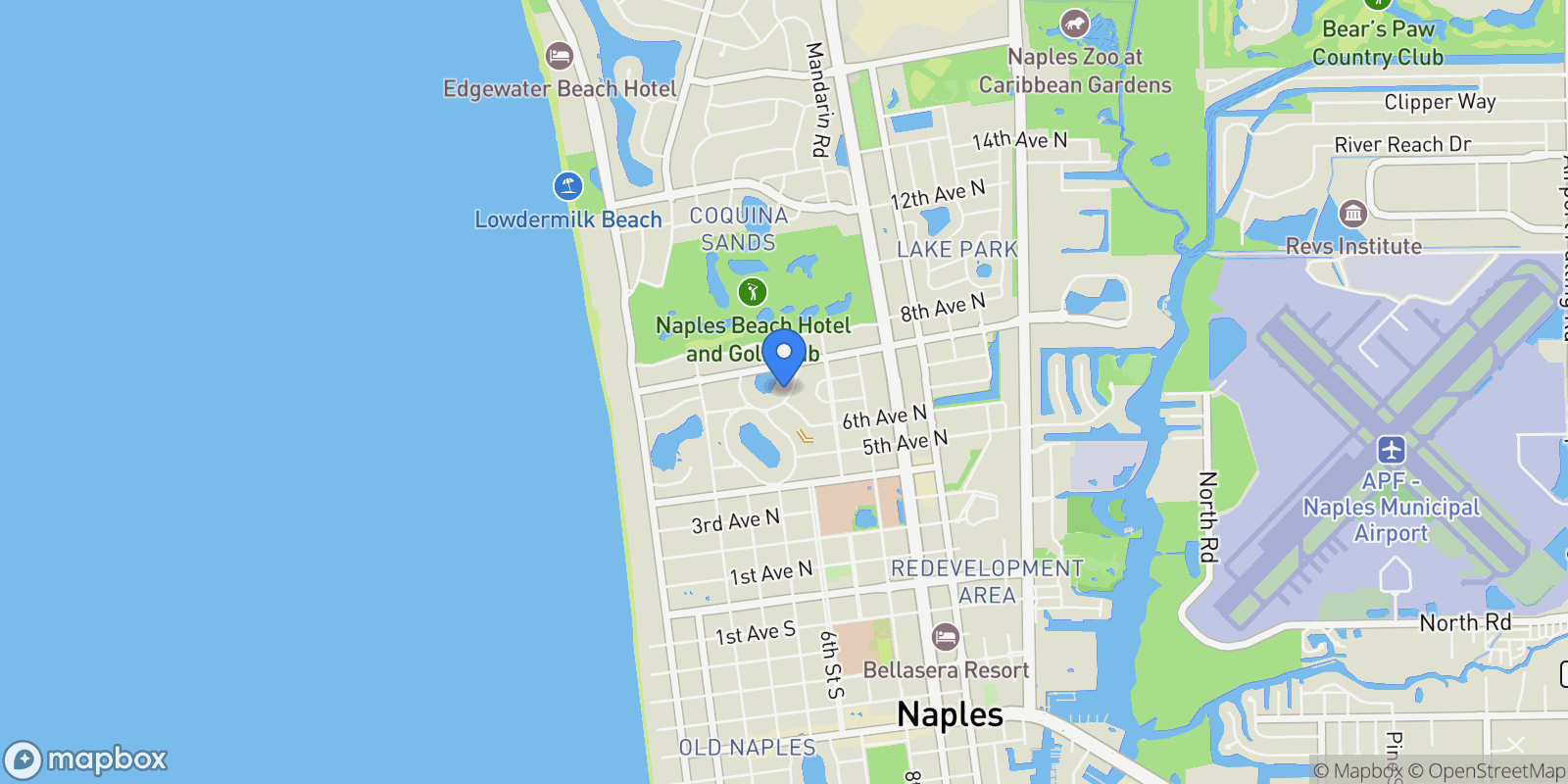 Map showing 616 Bougainvillea RD, Naples, FL, 34102, USA, Naples, Florida, United States.