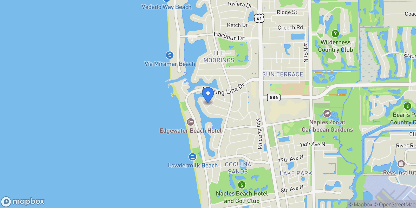 Map showing 275 Spring Line DR, Naples, FL, 34102, USA, Naples, Florida, United States.
