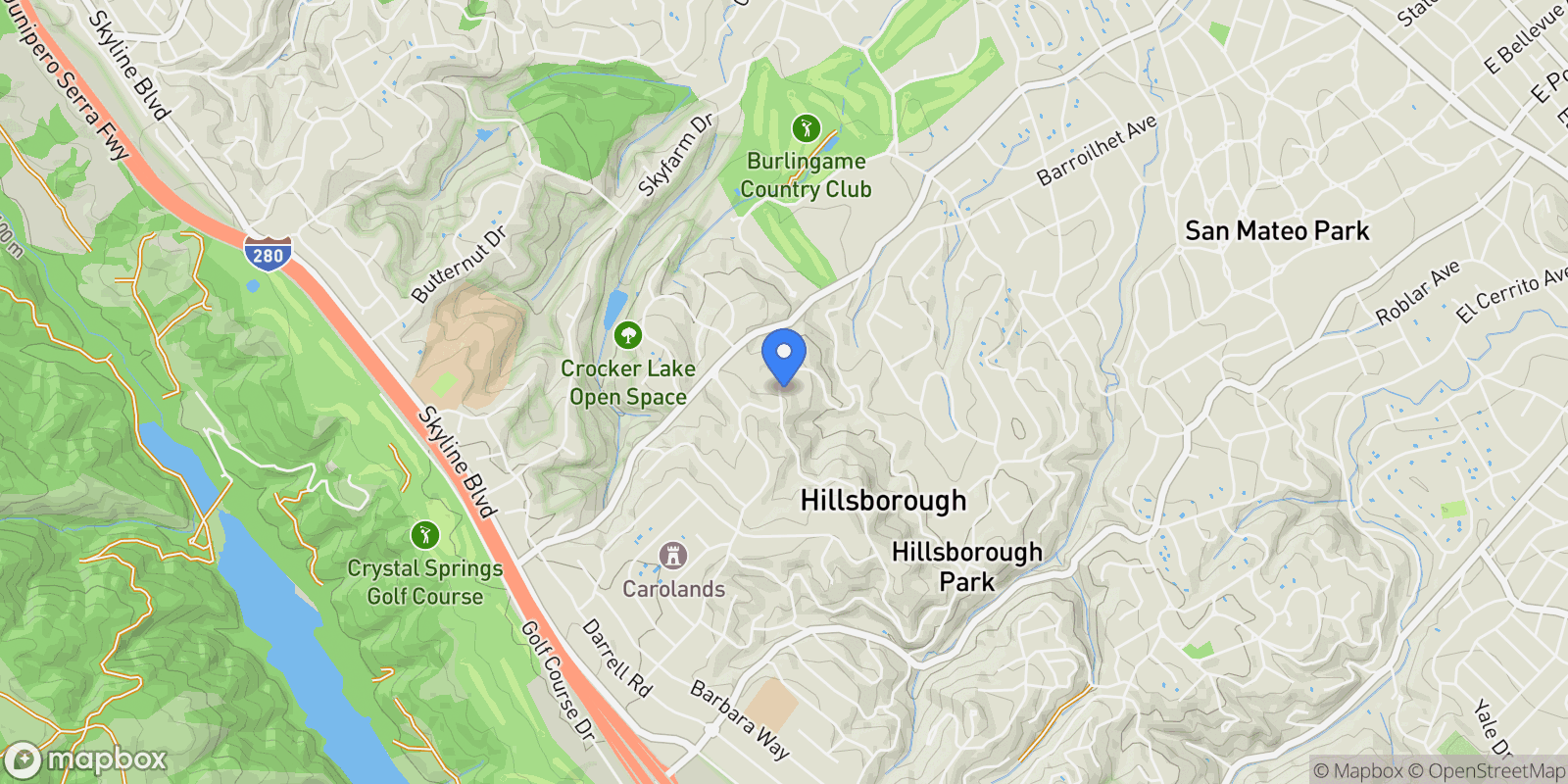 Map showing 3085 Ralston Avenue, Burlingame, California, United States.