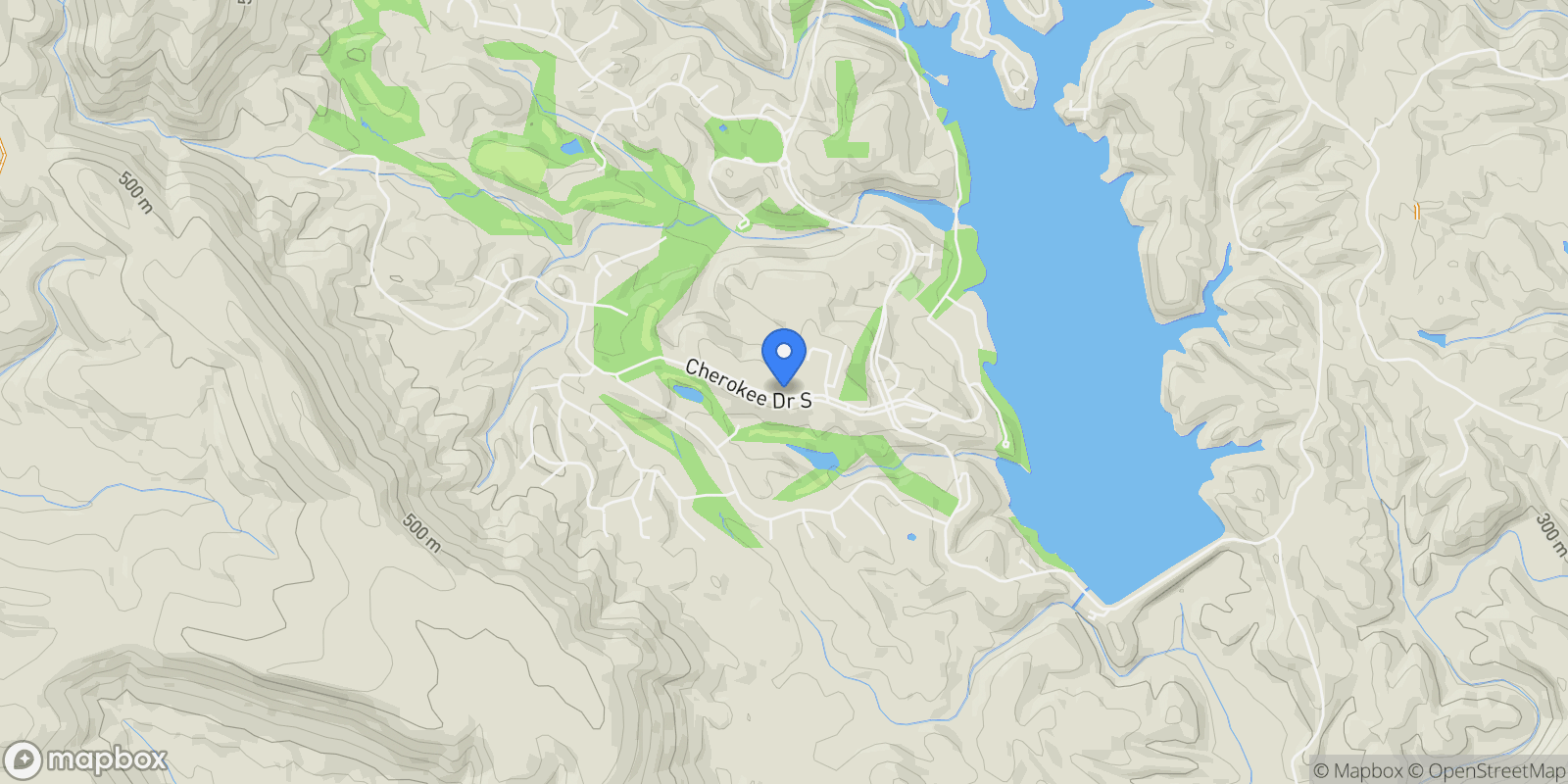 Map showing Waleska, Georgia, United States.