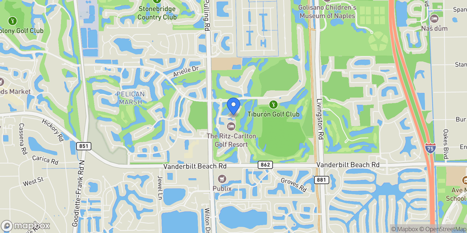Map showing 2550 Marquesa Royale LN, #8-101, Naples, FL, 34109, USA, Naples, Florida, United States.
