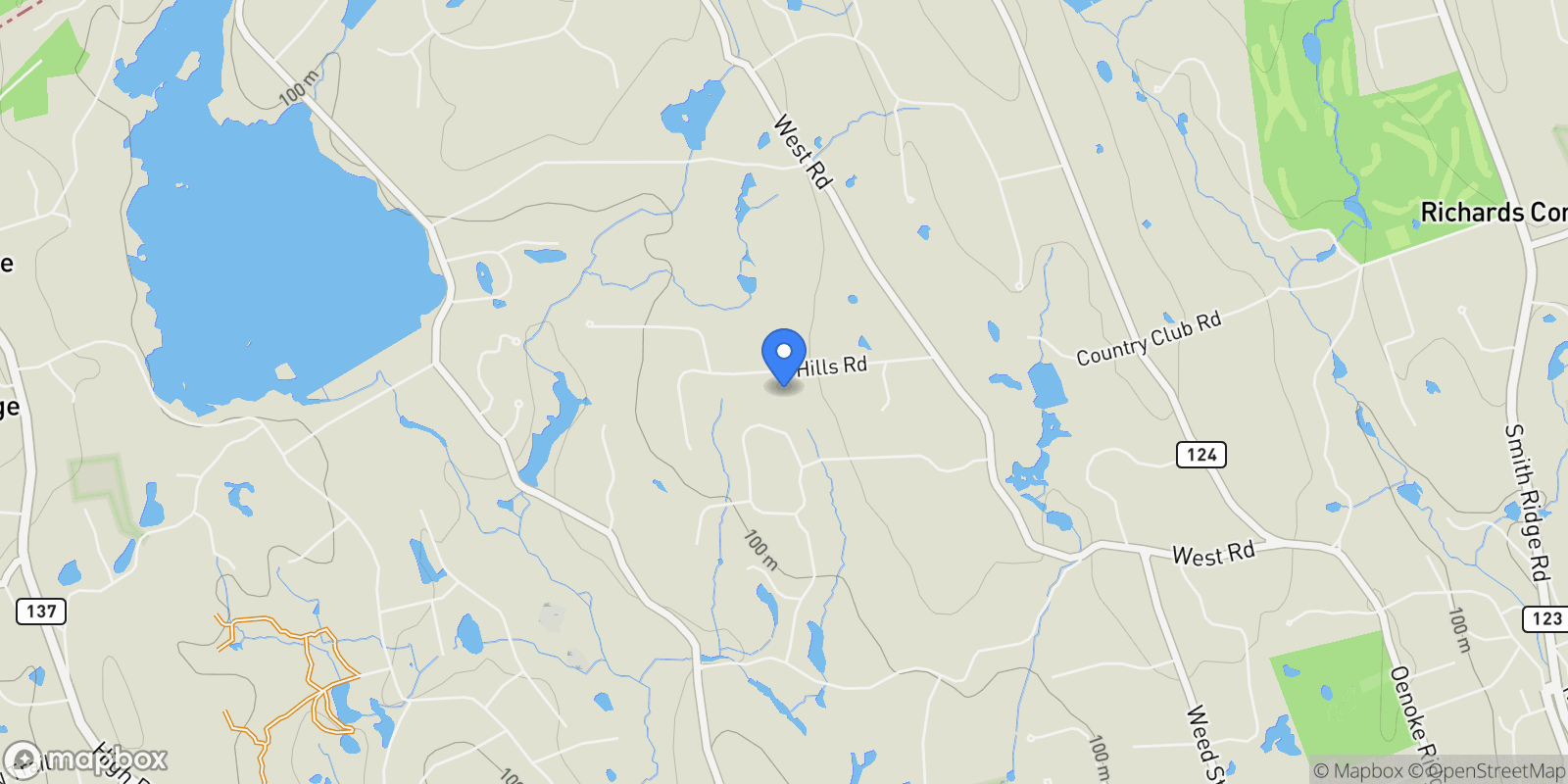 Map showing 148 West Hills Road, New Canaan, CT, 06840, USA, New Canaan, Connecticut, United States.