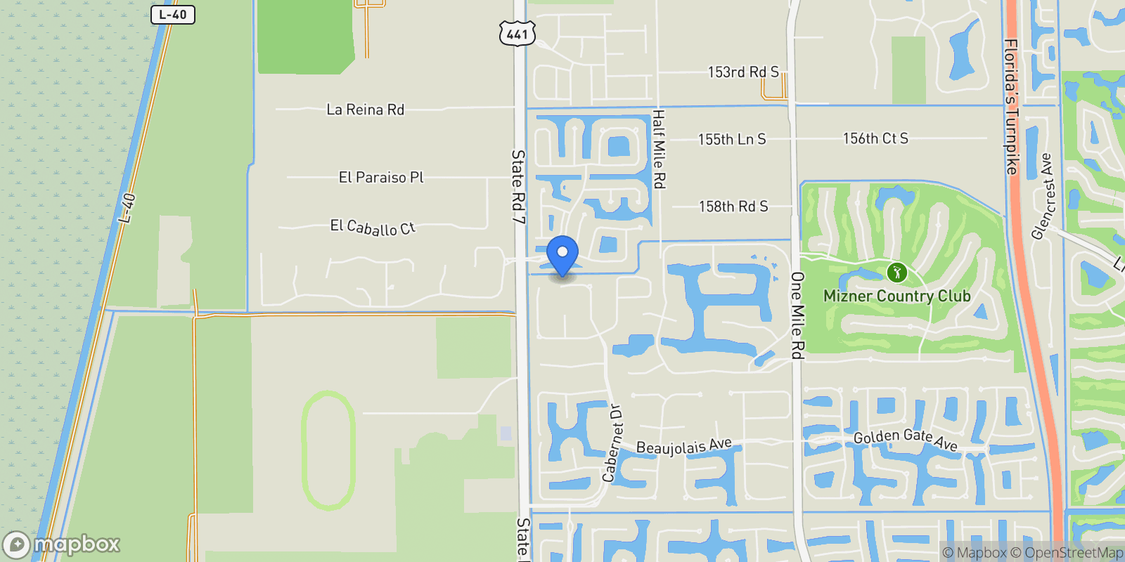 Map showing 16202 Cabernet Drive, Delray Beach, FL, 33446, USA, Delray Beach, Florida, United States.