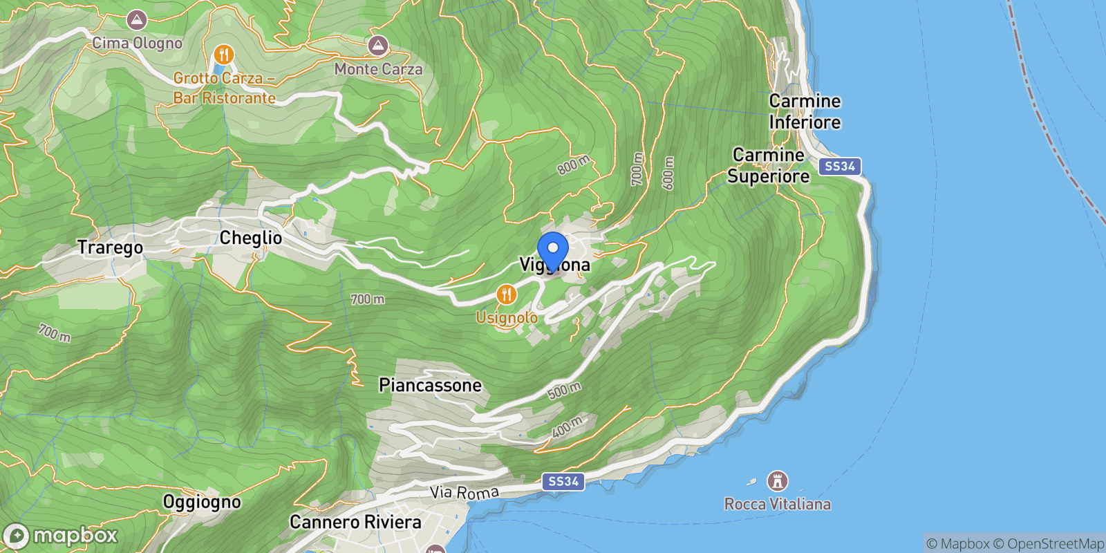 Map showing 28826 Trarego Viggiona, Province of Verbano-Cusio-Ossola, Italy, Trarego Viggiona, Piedmont, Italy.