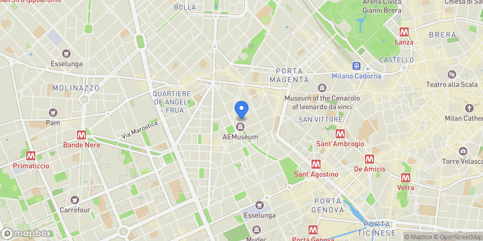 Map showing Milano Milano Coluccio Salutati 17, Milan, Lombardy, Italy.