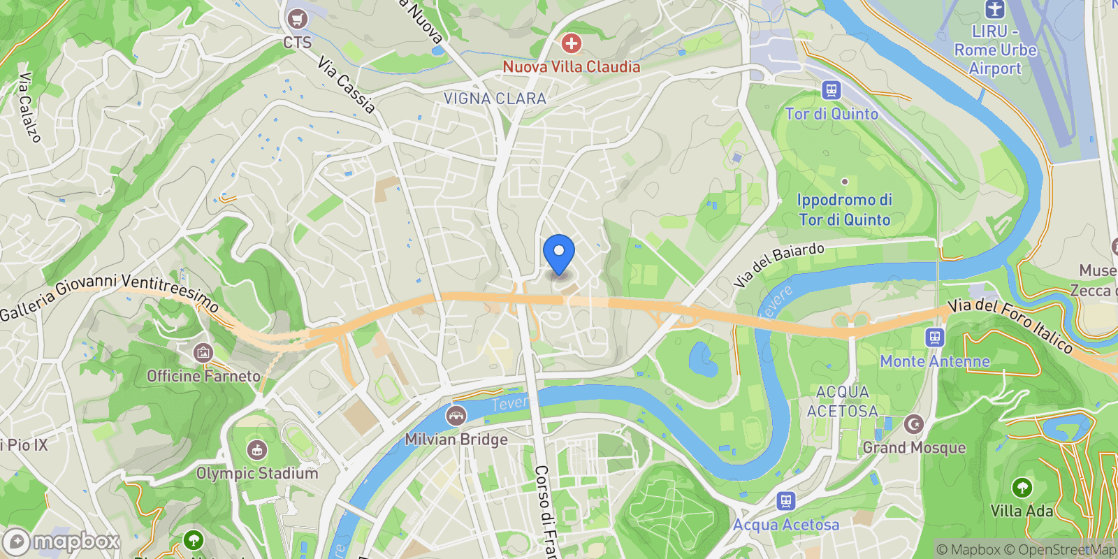 Map showing Roma Roma Antonio Serra 122, Rome, Lazio, Italy.