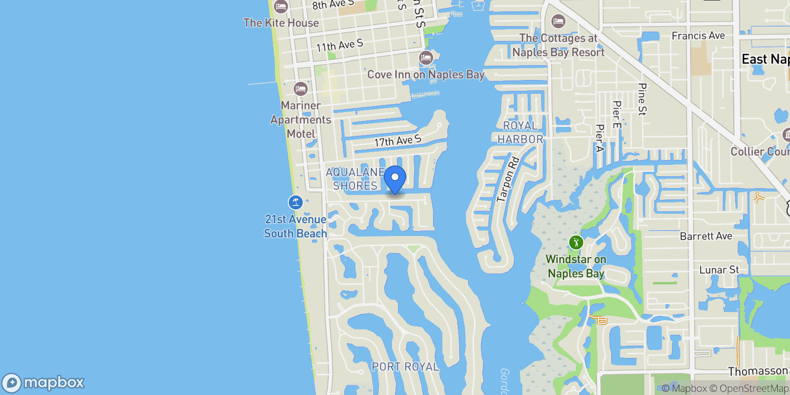 Map showing 625 21st AVE S, Naples, FL, 34102, USA, Naples, Florida, United States.