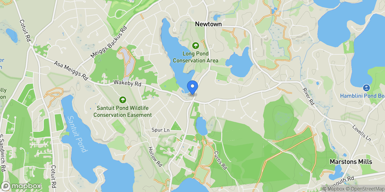 Map showing 783 Santuit-Newtown Road, Barnstable, MA, 02648, USA, Barnstable, Massachusetts, United States.