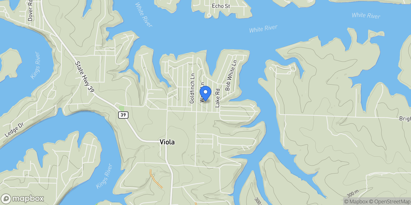 Map showing 97 Sparrow Lane, Shell Knob, MO 65747, Shell Knob, Missouri, United States.